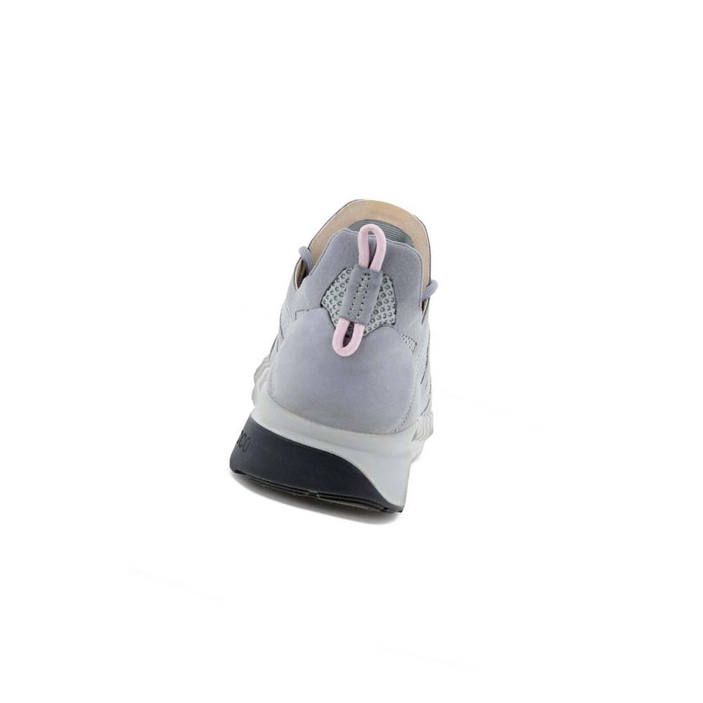 Women's Ecco Zipflex Low Tex Sneakers Silver / Grey | USA 270EBC